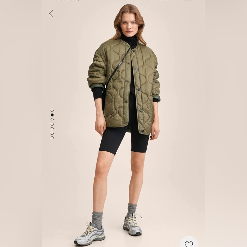 Mango Oversize Quilted Coat - Water Repellent